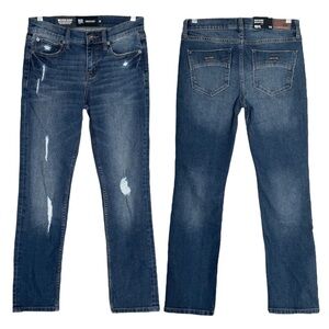 🌺 Tilly’s RSQ Vintage Flex Distressed Dark Wash Super Skinny Jeabs Girls 14 NWT